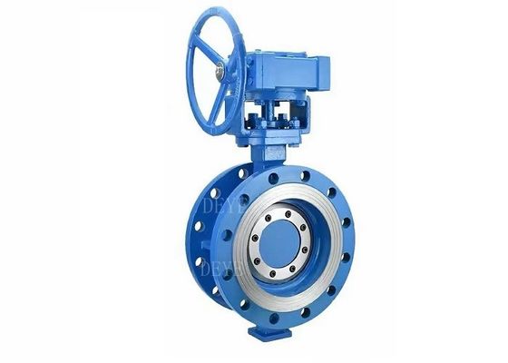 Double Flange Oil Gas Valve Triple Eccentric Butterfly Valve With Replaceable Seated