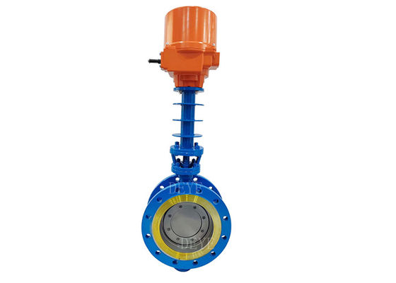 Double Flange Oil Gas Valve Triple Eccentric Butterfly Valve With Replaceable Seated